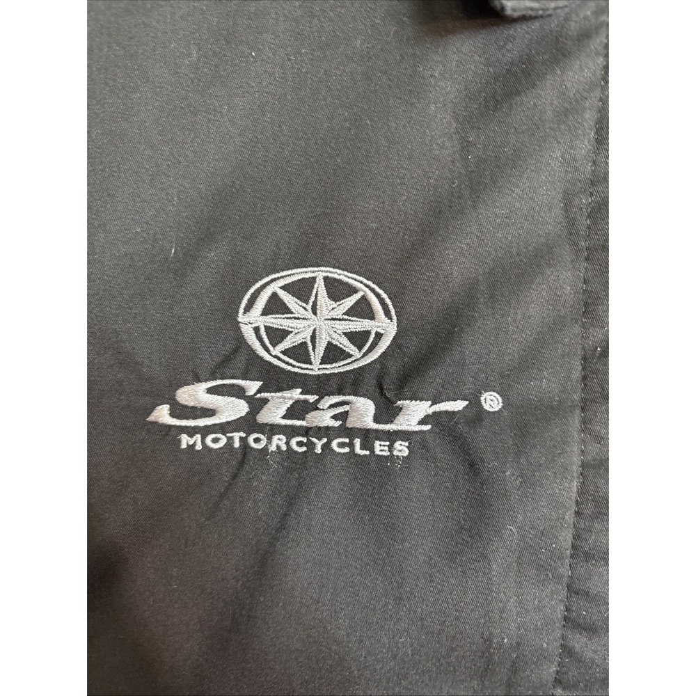 Star Motorcycles Shirt Women's Large Embroidery Button Up Short Sleeve Yamaha - Picture 3 of 13
